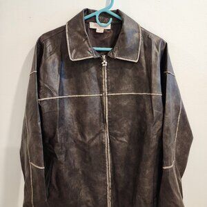 Lisa Says Gah Macey Jacket Faux Leather Size XS/S Excellent Condition